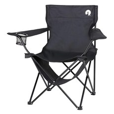 CAPTAIN STAG 鹿牌 露營摺疊椅, 黑色, 1個