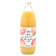 Grin a Grin 大地和笑顏 長野信州白桃水蜜桃汁, 1L, 1瓶