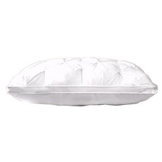 LoveCity 寢城之戀 立體扭花雲朵枕 透氣舒柔釋壓羽絲絨枕, 白色, 1個