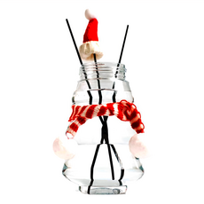 QiMart 聖誕樹造型擴香瓶, 500ML, 含纖維棒*5 + 配件圍巾*1 + 配件帽子*1, 香水麝香, 1瓶