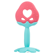 EDISON mama 嬰幼兒趣味潔牙器 3個月以上, 潔牙器, 草莓, 1個