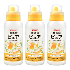 pigeon 貝親 無添加嬰兒衣物柔軟精, 600ml, 3瓶