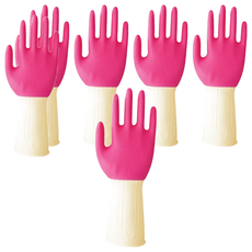 三花 Three Flower 不分左右手雙面手套 8吋 混和顏色, 6個