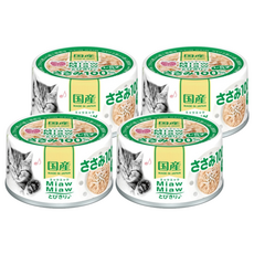 MIAWMIAW 樂妙喵6號 貓罐頭, 雞胸 + 吻仔魚, 60g, 4罐