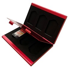 ziya 智雅科技 SWITCH 專用遊戲卡收納盒 薄型名片金屬 鋼鐵款, 閃耀紅, 1個, GAME-11005502-09