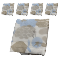 原田織物 七重棉紗蚊帳家事布 多款可愛花紋 吸水速乾 柔軟耐用, 30 x 30cm, 5件