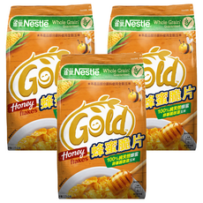 雀巢蜂蜜脆片 含全穀營養 100%純天然蜂蜜 非基因改造玉米, 225g, 3包