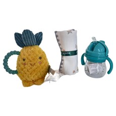 Qbibiya 富貴小禮盒，嬰兒禮盒，包含玩偶，口水巾，水杯, 0歲以上