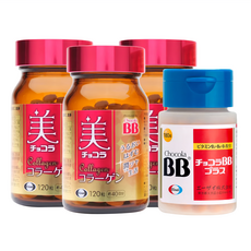 Eisai 衛采 Chocola BB 膠原錠120錠 3罐 + Chocola BB Plus 180錠 彈力美肌組, 1組