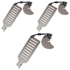 便攜式阻門器 10cm 銀色 輕巧便攜 居家旅行安全防護, 3個