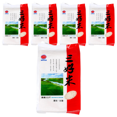 三好米 白米 台灣產, CNS三等, 2kg, 5包