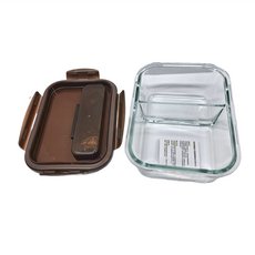 分隔玻璃保鮮盒 LLG447CLB, 1個, 1個