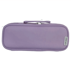 TOPLINER 合皮筆袋, 大容量文具收納, 紫色, 1個
