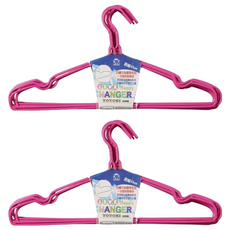 YOYOKI 樂活家 浸塑凹槽衣架，10入/組，鋼線浸塑PE材質，尺寸約43cm, 顏色隨機, 2組