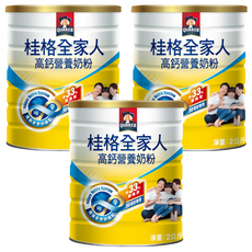 QUAKER 桂格 全家人高鈣奶粉, 2kg, 3罐