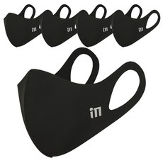IM 涼感口罩, 黑色, 5個