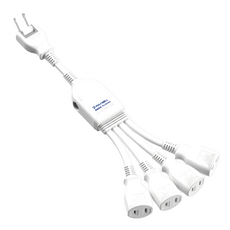 POLYWELL 寶利威爾 1 對 4 電源線組 可轉向插頭設計 台灣製造 安全耐用, PW15-T05-A086, 1個