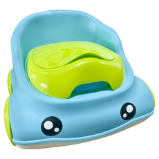 甲克蟲 卡丁車兒童坐便器, 適用於1~6歲兒童, 藍色, 1個