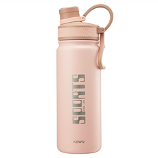Kinyo 不鏽鋼吸管運動瓶 77 x 77 x 255mm 377g, 粉色, 680ml, 1個