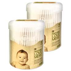NATURE LOVE MERE 新生兒棉花棒 外用, 300入, 2盒