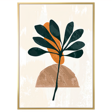 Boluo 菠蘿選畫所 幾何 小土堆 掛畫, 40 x 30cm, 小土堆 金色框