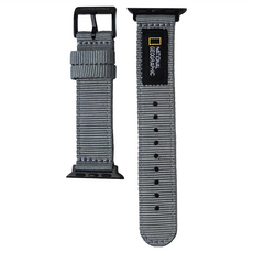 NATIONAL GEOGRAPHIC 國家地理 Nato 尼龍錶帶, 灰色, 1條