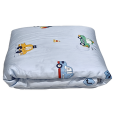 萊賽爾涼感被 100%萊賽爾植物纖維面料 整張棉填充(超柔類型), 藍汽車家族, 大(200 x 150cm)