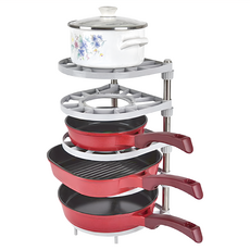 DECOSIN Information 鍋具整理架 Deco Silver 鍋具收納架 250x245x420mm, 5層, 1個, 銀