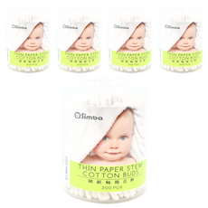 Simba 小獅王辛巴 細紙軸棉花棒, 200支, 5罐