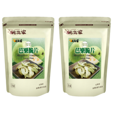 元氣家 芭樂脆片, 新鮮芭樂製成, 真空脫水, 無添加人工色素香精不含防腐劑, 100g, 2包