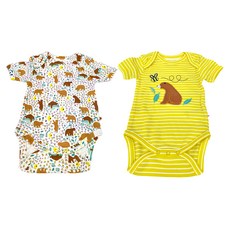 piccalilly 皮卡儷儷 有機棉嬰幼兒連身衣2件組 (熊寶寶) 6-12個月, 80cm