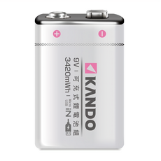 Kando 方型USB充電式鋰電池 UM-9V, 1個