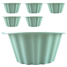 SiliPot 鉑金矽膠烘焙模具 S,6個,薄荷綠 - 輕鬆製作美味點心