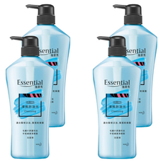 Essential 逸萱秀 瞬效鎖水系列 清爽防油光洗髮精 0矽靈添加 適合髮根泛油、髮尾乾燥髮, 700ml, 4瓶
