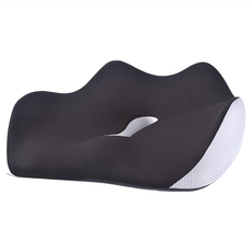 西格傢飾 舒壓記憶坐墊, 黑色