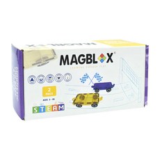 MAGBLOX 磁力積木 磁力車 2片/盒, 黃色 + 紫色, 1盒