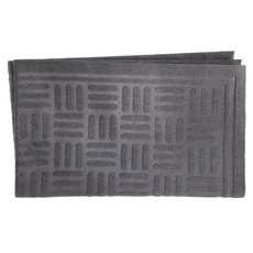 寢室安居 幾何橡膠家用地墊, 灰色, 2個