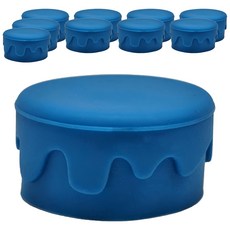 理享家 彈性矽膠酒瓶蓋 Set 10個, 標準25mm瓶口, 食品級矽膠, 飲料保鮮, 藍色, 1組