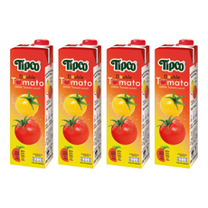 Tipco 100%雙番茄汁 1L – 無添加純番茄汁 健康美味首選, 4瓶