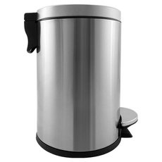 H&K 家居 靜悅緩降踏式垃圾桶 5L 砂鋼色 不鏽鋼桶身