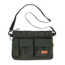 Matchwood 三口袋小包, 軍綠色, 防潑水尼龍帆布, 29 x 4 x 20cm