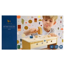FABELAB 我的第一個工具箱, 木質玩具組, 適合3歲以上兒童, 1組, Multicolor