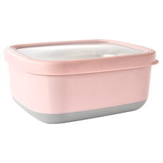 騰宇 304不鏽鋼附蓋保鮮盒, 長方形, 安全無毒, 堅固耐用, 14cm, 1個