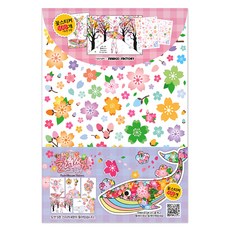 sinwoo 貼紙拼貼畫組, 粉彩櫻花, 1組