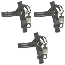 寵物夢工廠 中大型犬胸背, 黑色, 3個