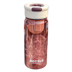 BOACUP 刻度茶隔水壺 艾特大口杯, 650ml, 1個, 白紅色