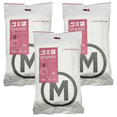 SHIMOYAMA HDPE自動收口垃圾袋 M號(55 x 65cm) 15個, 35L, 3包