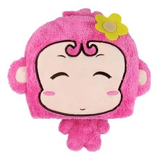 e-kit 逸奇 暖暖滑鼠墊 USB供電 發熱溫度約45-50°C, 可愛小猴子 粉色, 1個