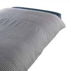 MUJI 無印良品 再生聚酯速乾被套, 深藍格紋