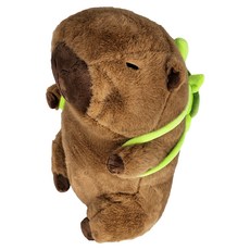 水豚君 卡皮巴拉 動物抱枕娃娃 30CM 烏龜背包款